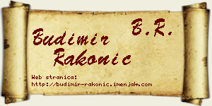 Budimir Rakonić vizit kartica